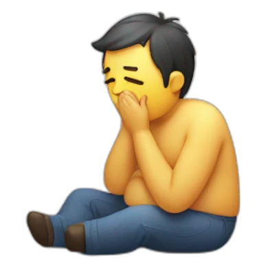 tummy ache man sticker