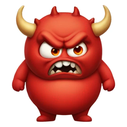 Obese devil sticker