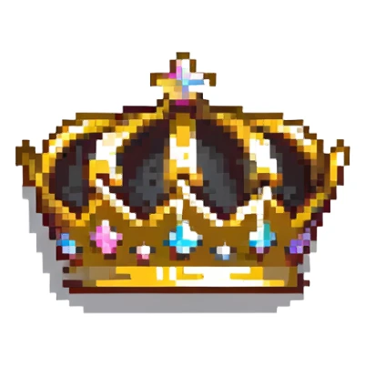 gold crown with simple shading sticker