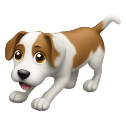 Dog scooting across floor sticker