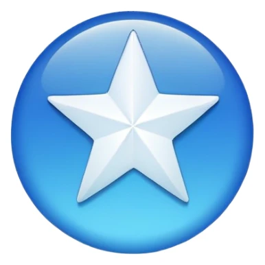 circulo celeste con un bisto blanco adentro sticker