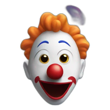 clown traveling through a wormhole sticker