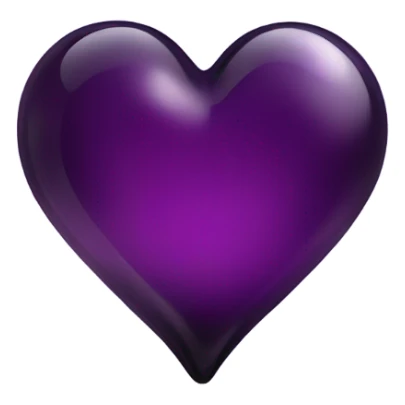 glass dark purple heart  sticker