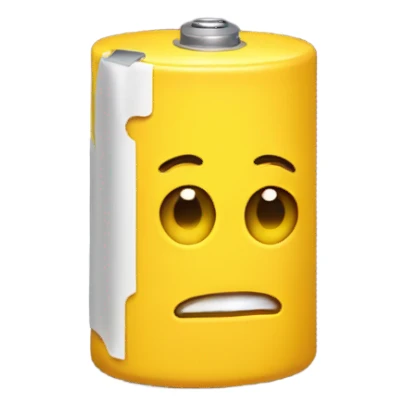 Yellow Sad battery  sticker