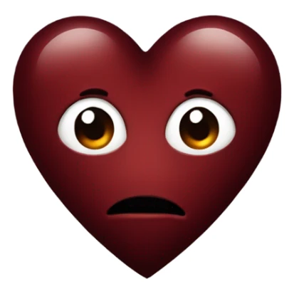 dark red heart sticker