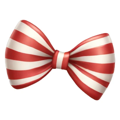 bow with candycane stripes sticker