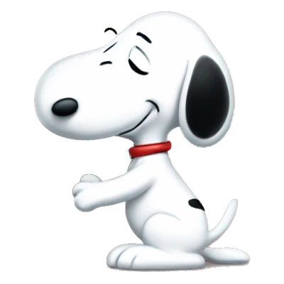 Snoopy eating chocolate sticker