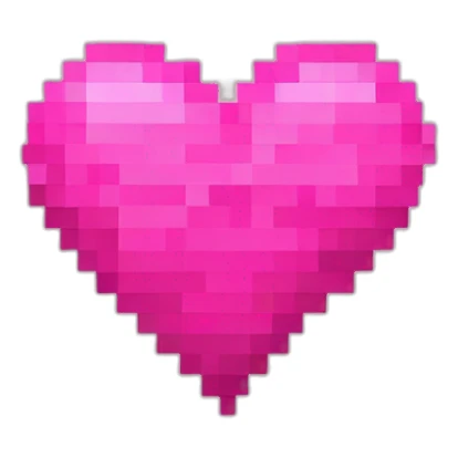 pink PIXEL HEART sticker