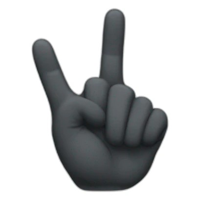 Hand sign without thumb and ring finger sticker