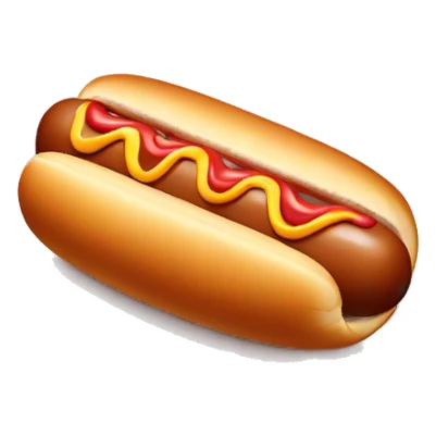 Hot dog entering donut sticker