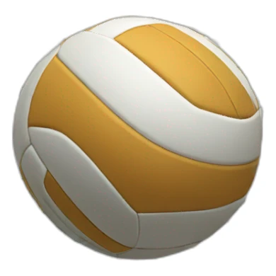 Volleyball net with ball sticker