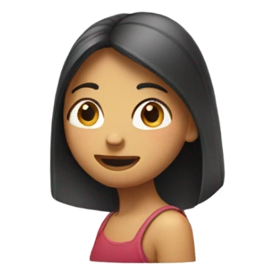 Girl shaking head sticker