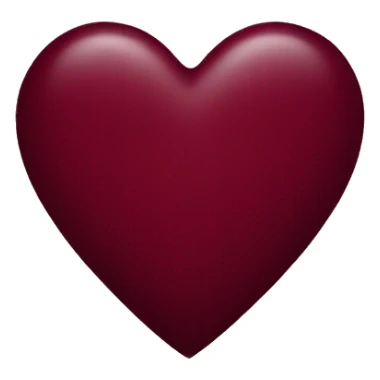Single burgundy heart sticker
