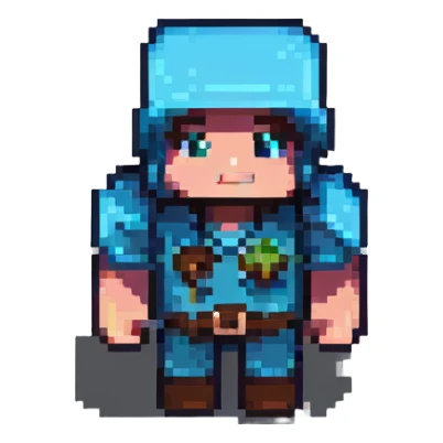 Minecraft block pixel art sticker