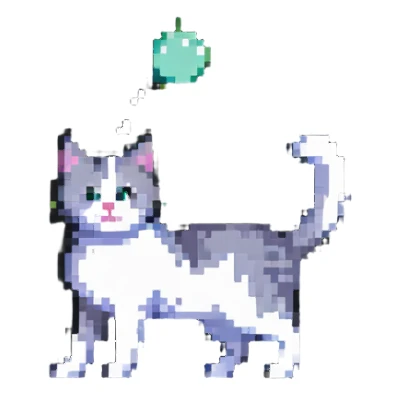playful cat sticker