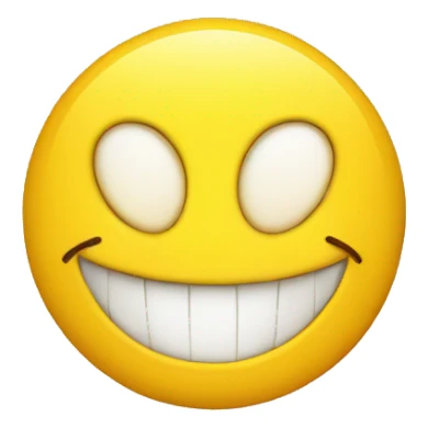 Smile with yellow bone  sticker