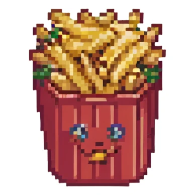 fries in a red container sticker