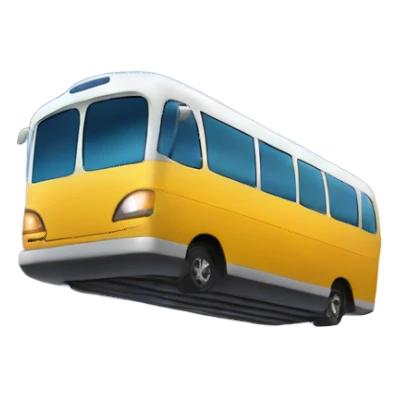 Flying bus in galaxy around the sky  sticker