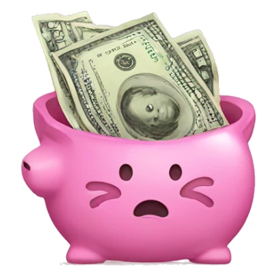 Pink money sticker