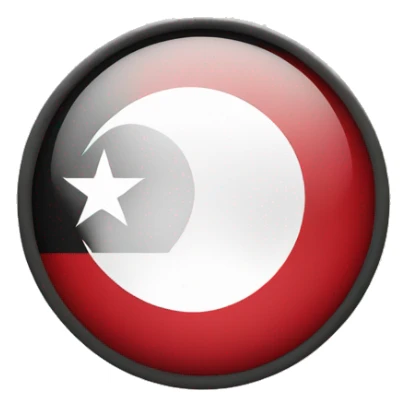 Turkish Flag but black and white sticker