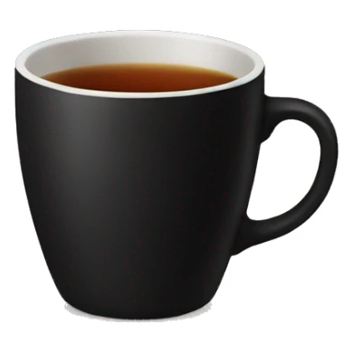 Black cup of tea sticker