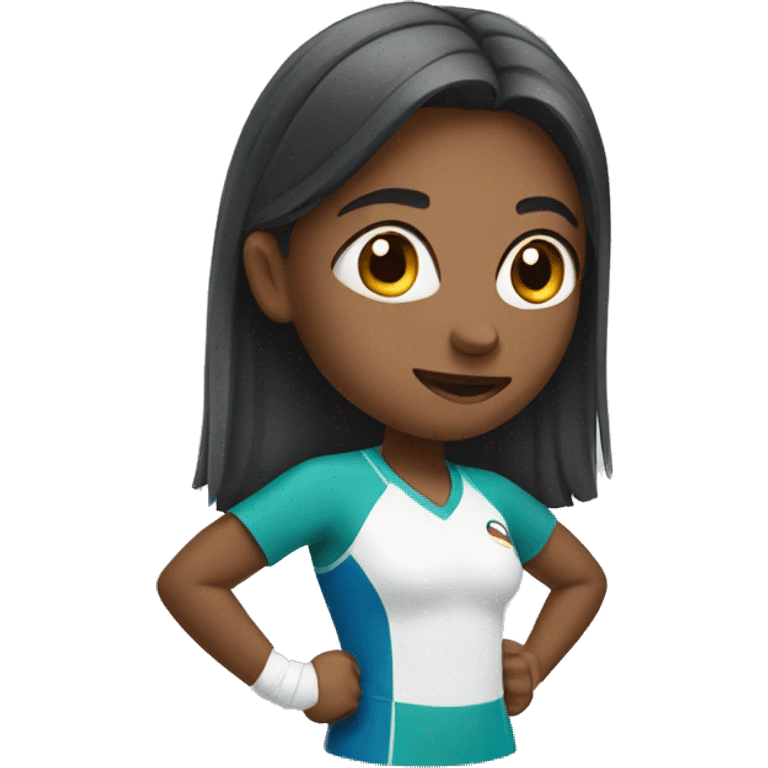 The girl doing sport emoji