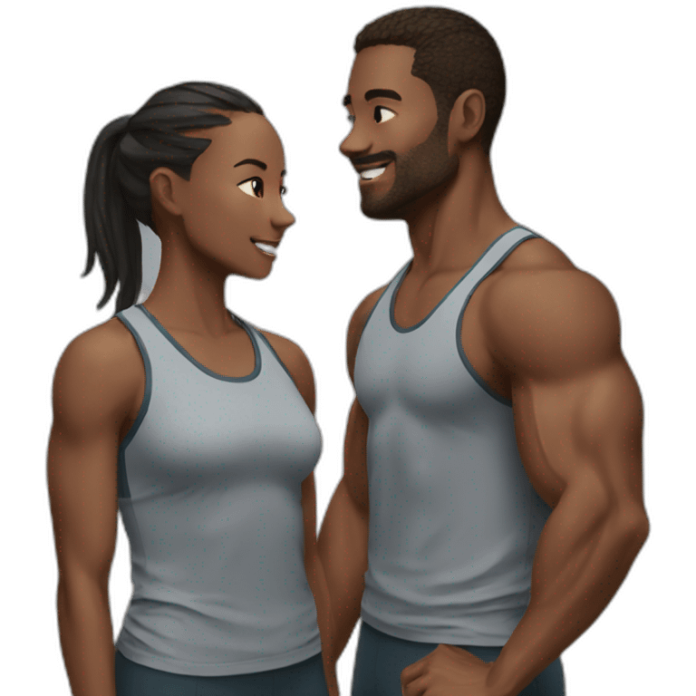 couple training together emoji