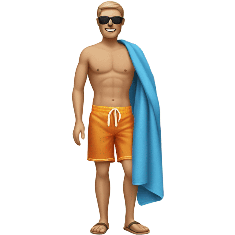 Guy on the beach in Spain  emoji