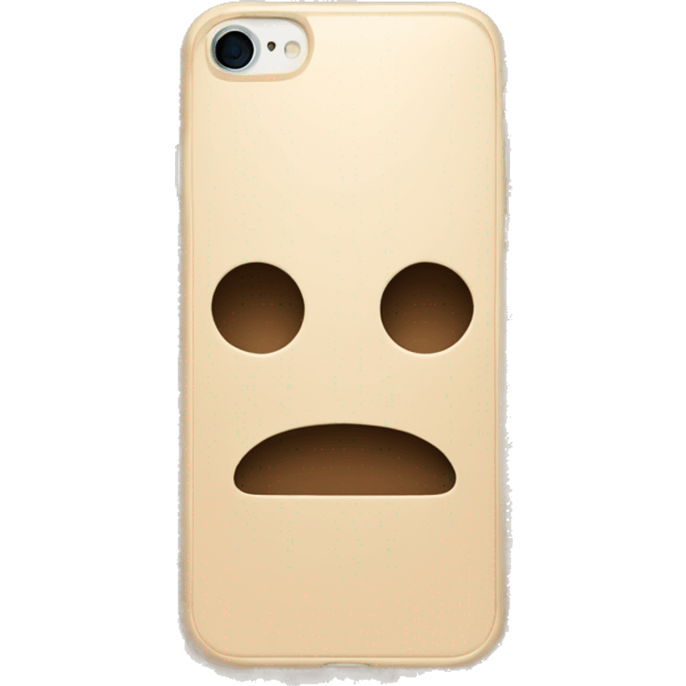 iPhone with beige checkered case emoji