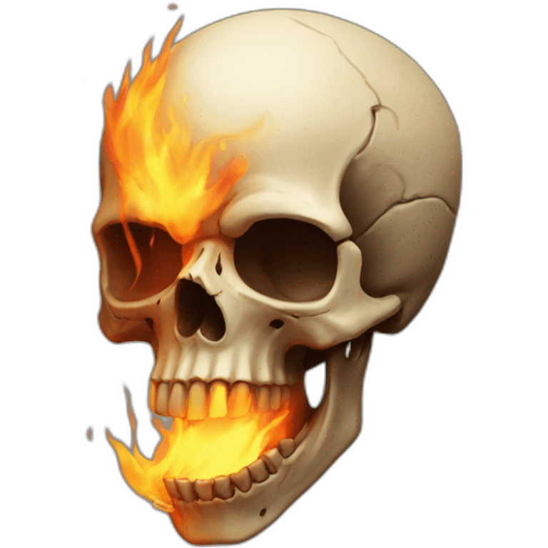 Skull fire emoji