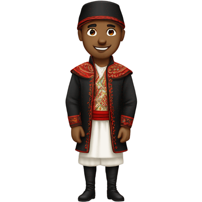 Man wearing traditional albanian clothing emoji