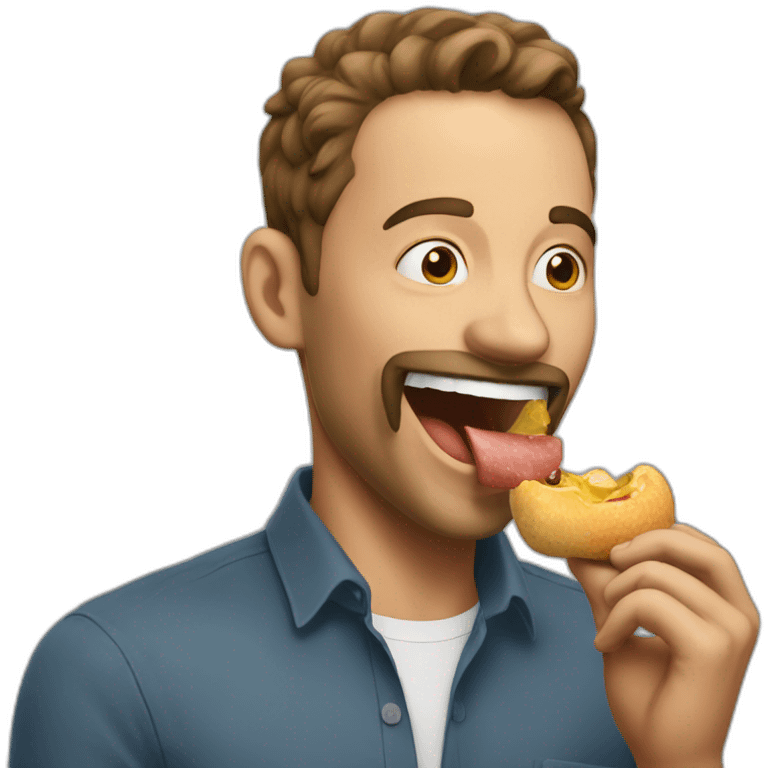 a man eating dick super happy in a wonderful world emoji