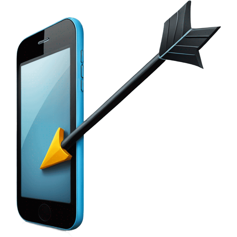 mobile with arrow coming out emoji