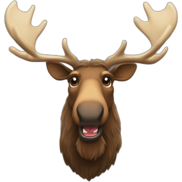 Moosehead with tongue out emoji