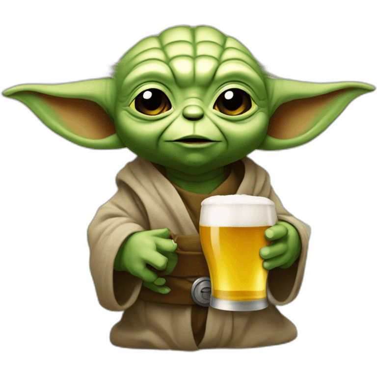 Yoda qui boit une bière emoji