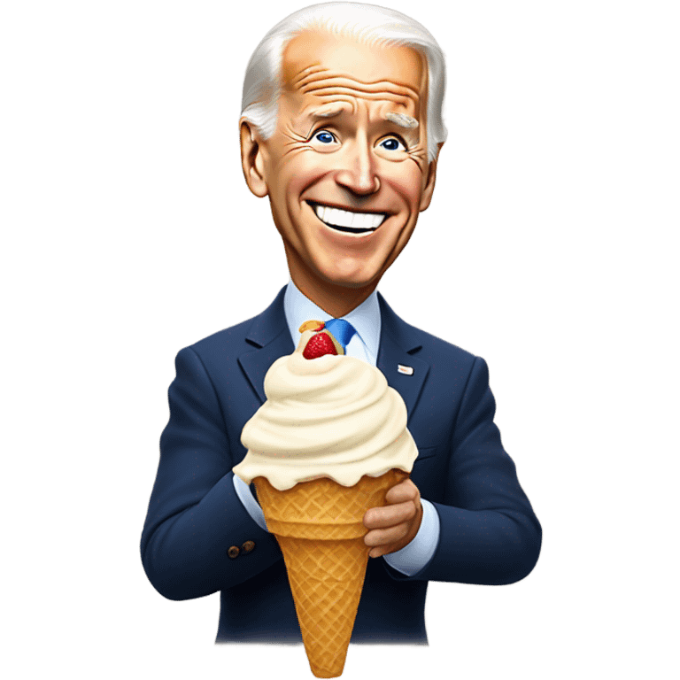 Joe Biden eating ice cream cone  emoji