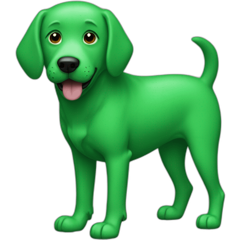 Green dog with big butt emoji