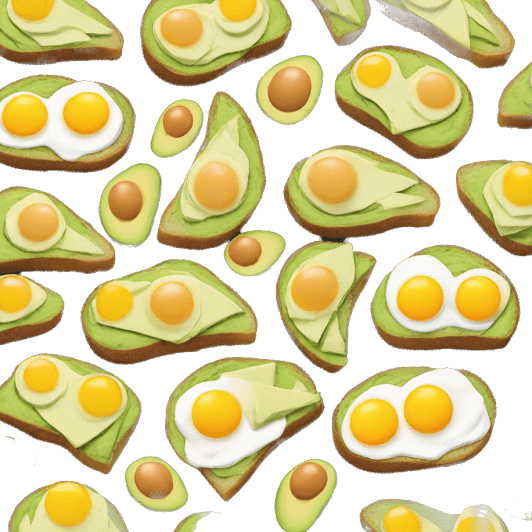 Avocado toast with eggs  emoji