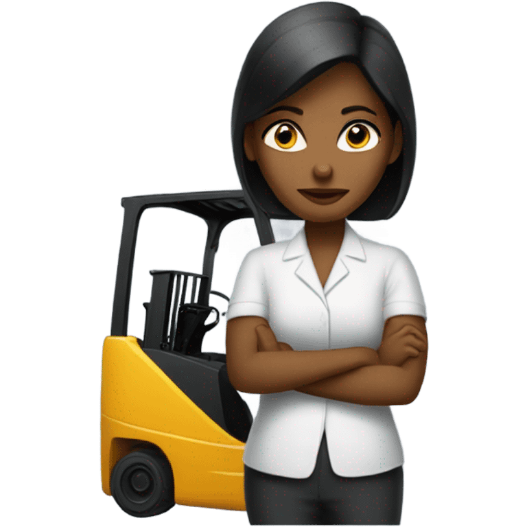 big jill driving a forklift  emoji