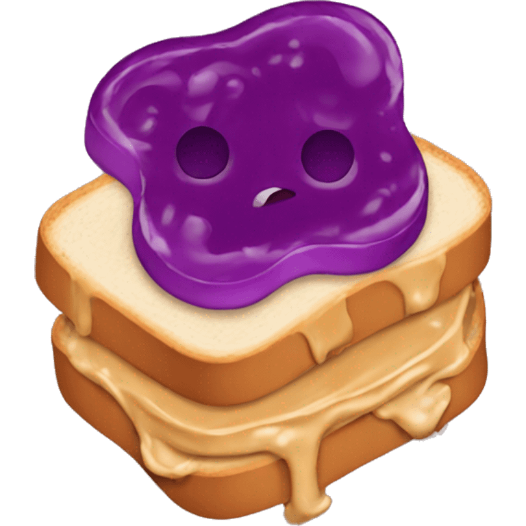 Peanut butter and jelly sandwich emoji