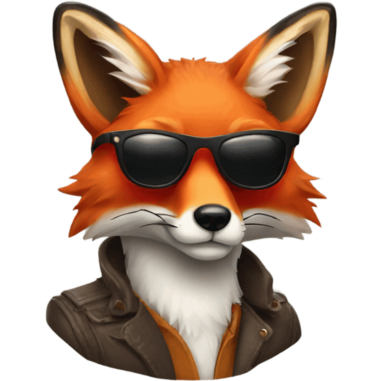 Red fox wearing shades emoji