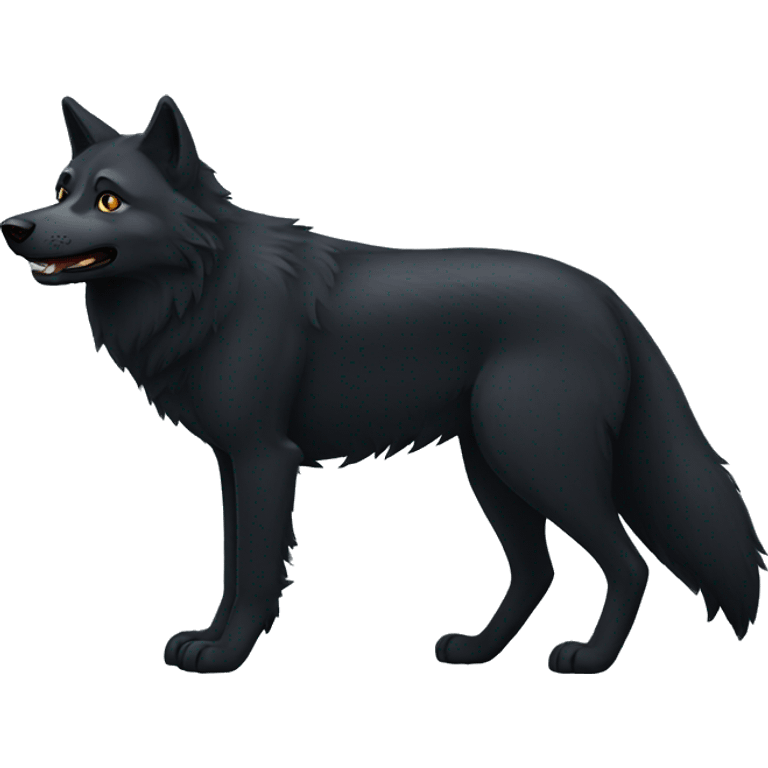 black wolf emoji