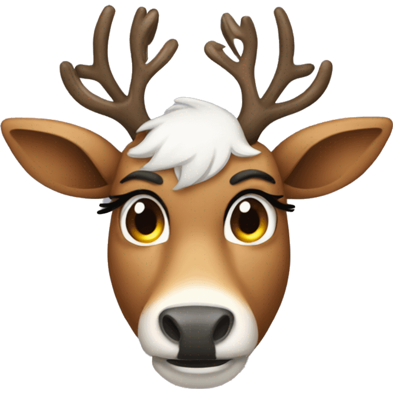 magical reindeer with eyelashes  emoji