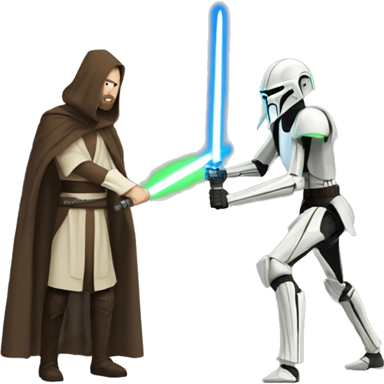 Obi wan kenobi fighting general grievous  emoji