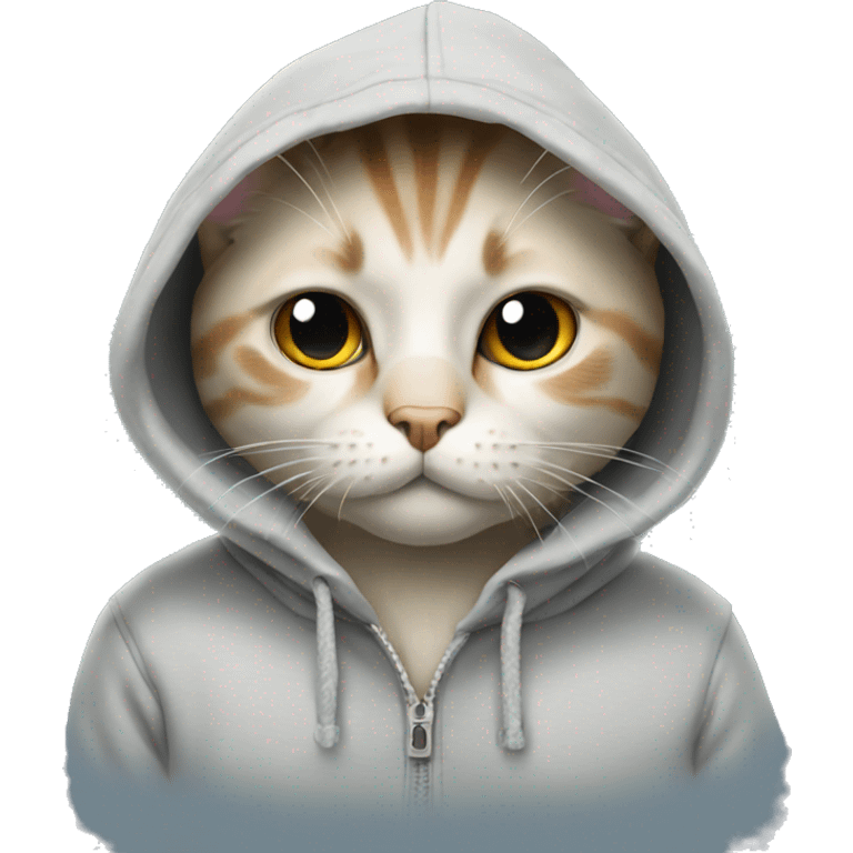 Cat with hoddie emoji