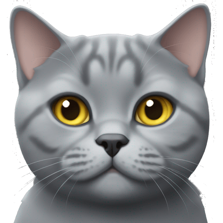 plain grey british shorthair cat  emoji