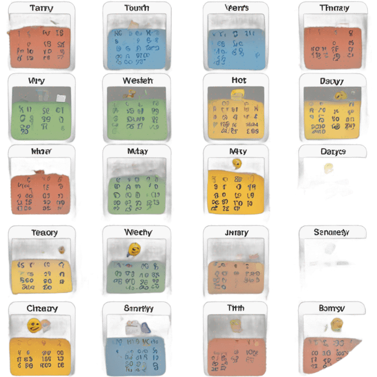 calendar of 2025 emoji