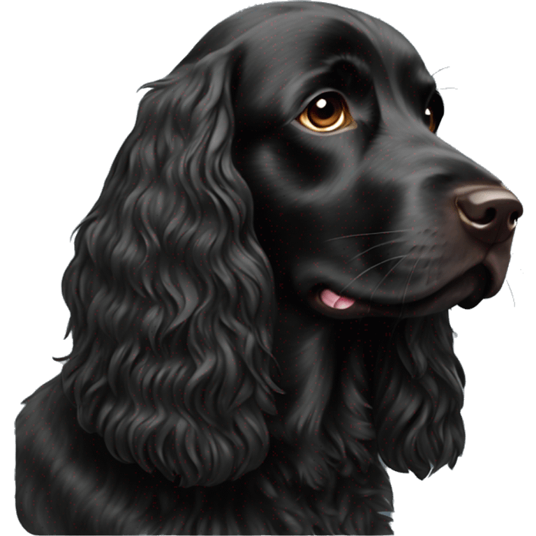 Black Field Spaniel  emoji