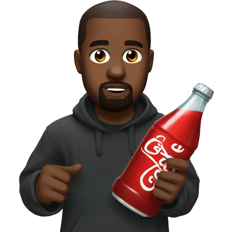 kanye west holding a bottle of coke emoji