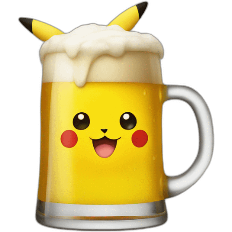 Pikachu beer emoji